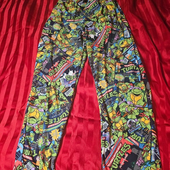 Teenage Mutant Ninja Turtles Magazine Covers Men's Large Sleep Pants Multi-Color - Picture 3 of 7